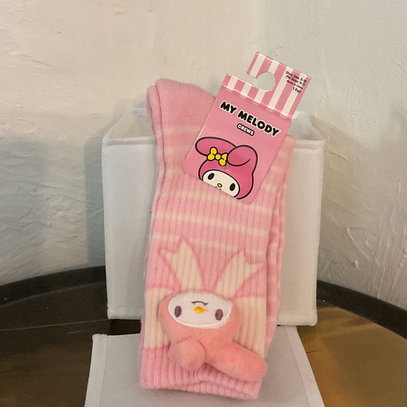 Sanrio Other - Sale! Sanrio My Melody Crew Socks, Shoe Size 5-10 Fits 9-11, Pink/White, NWT